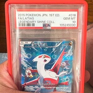 PSA 10 Pokemon Latias LEGENDARY SHINE COLLECTION Card with Red and Blue Accents